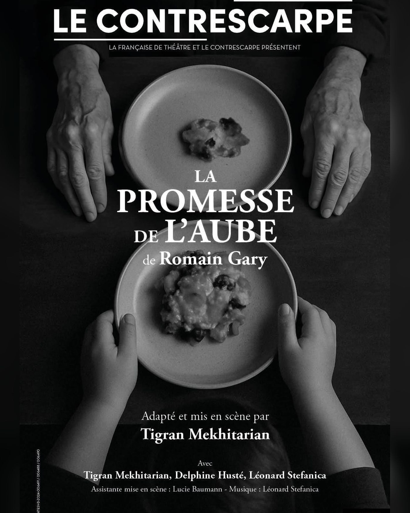 Cartel del espectáculo La Promesse de l'Aube, Le Contrescarpe