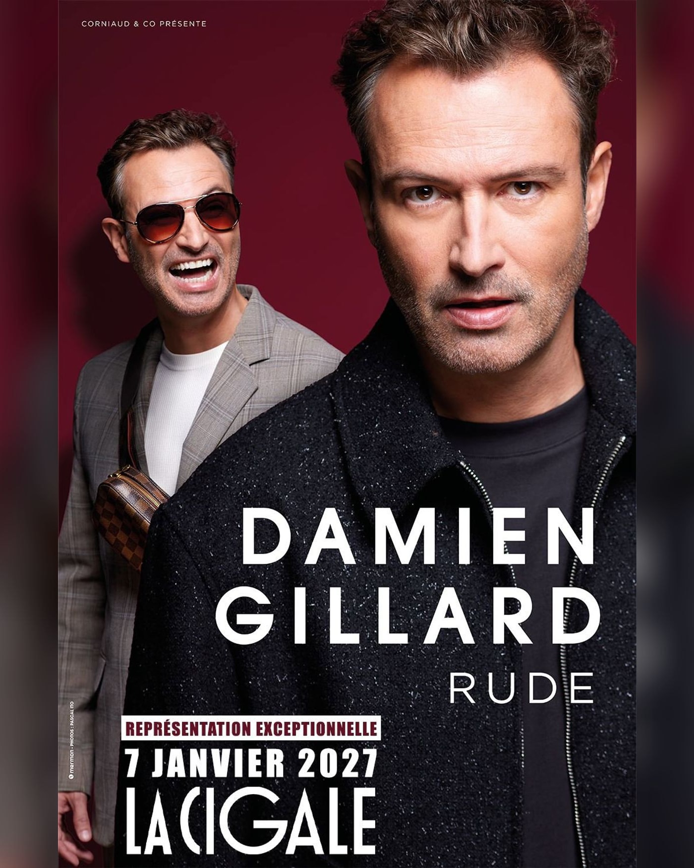 Cartel del espectáculo Damien Gillard « Rude », La Cigale