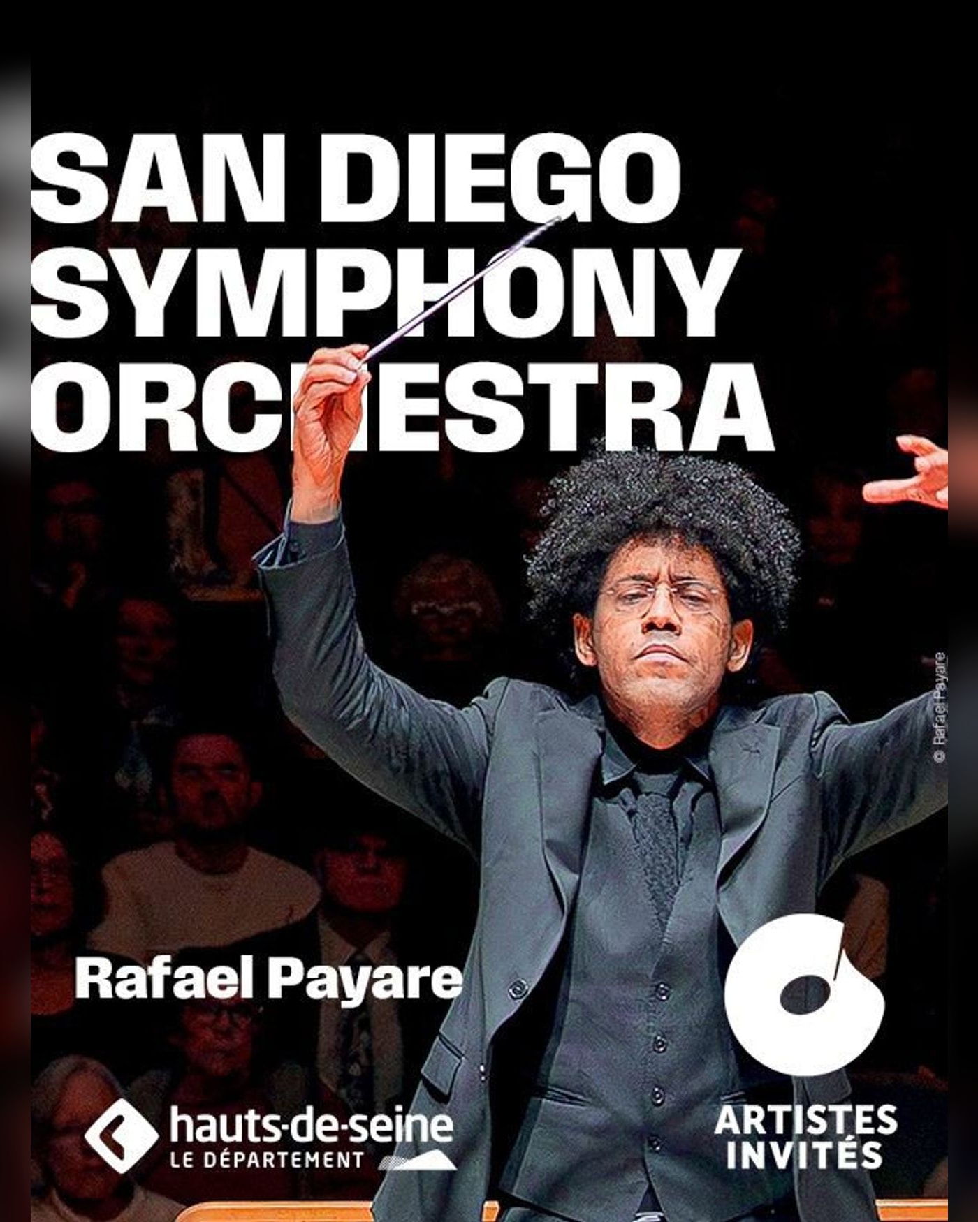 Cartel del concierto San Diego Symphony Orchestra - Rafael Payare, Auditorium de La Seine Musicale