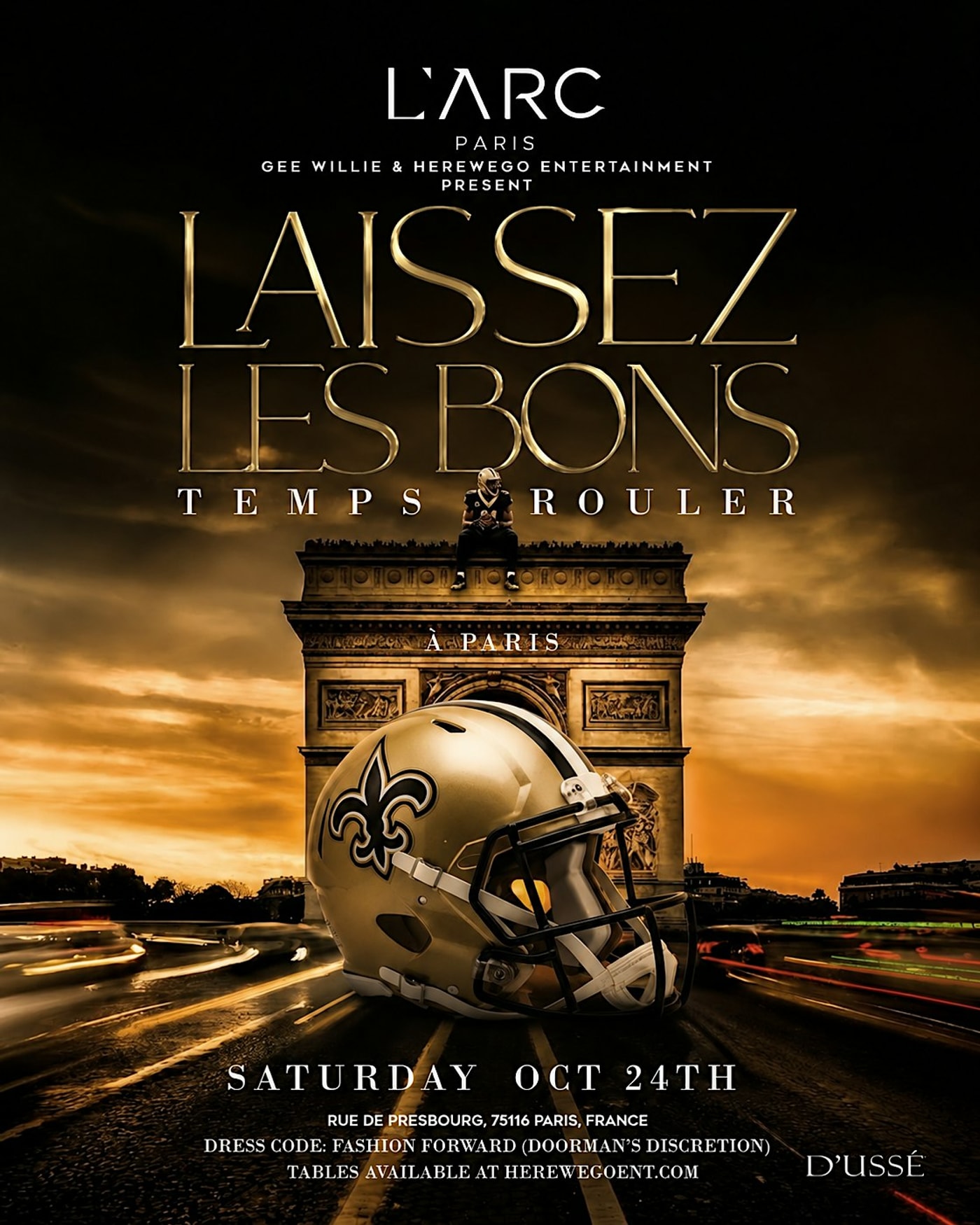 Cartel del concierto Laissez les Bons Temps Rouler Saturday 10/24 @ l'Arc Paris