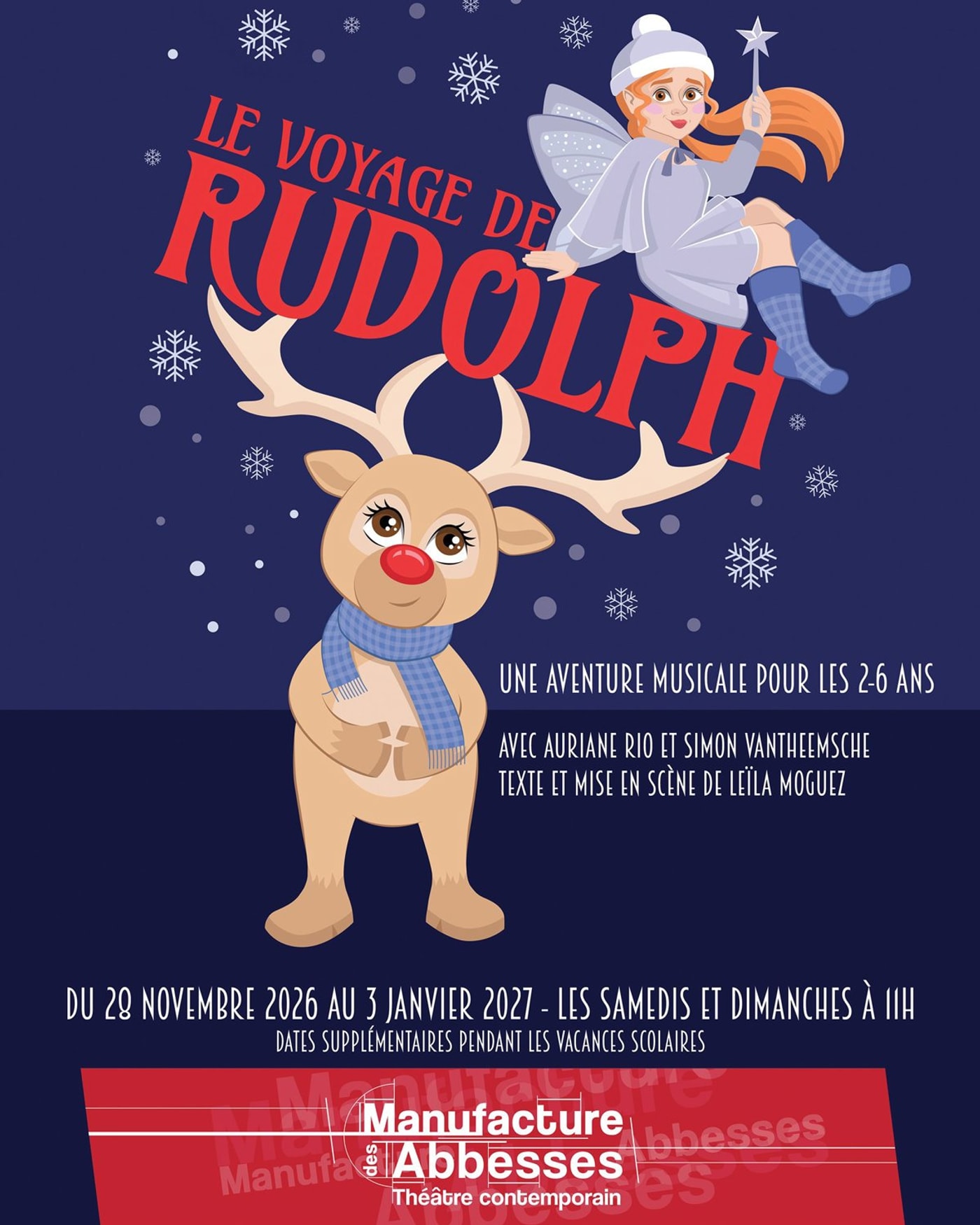 Cartel del espectáculo Le Voyage de Rudolph, La Manufacture des Abbesses