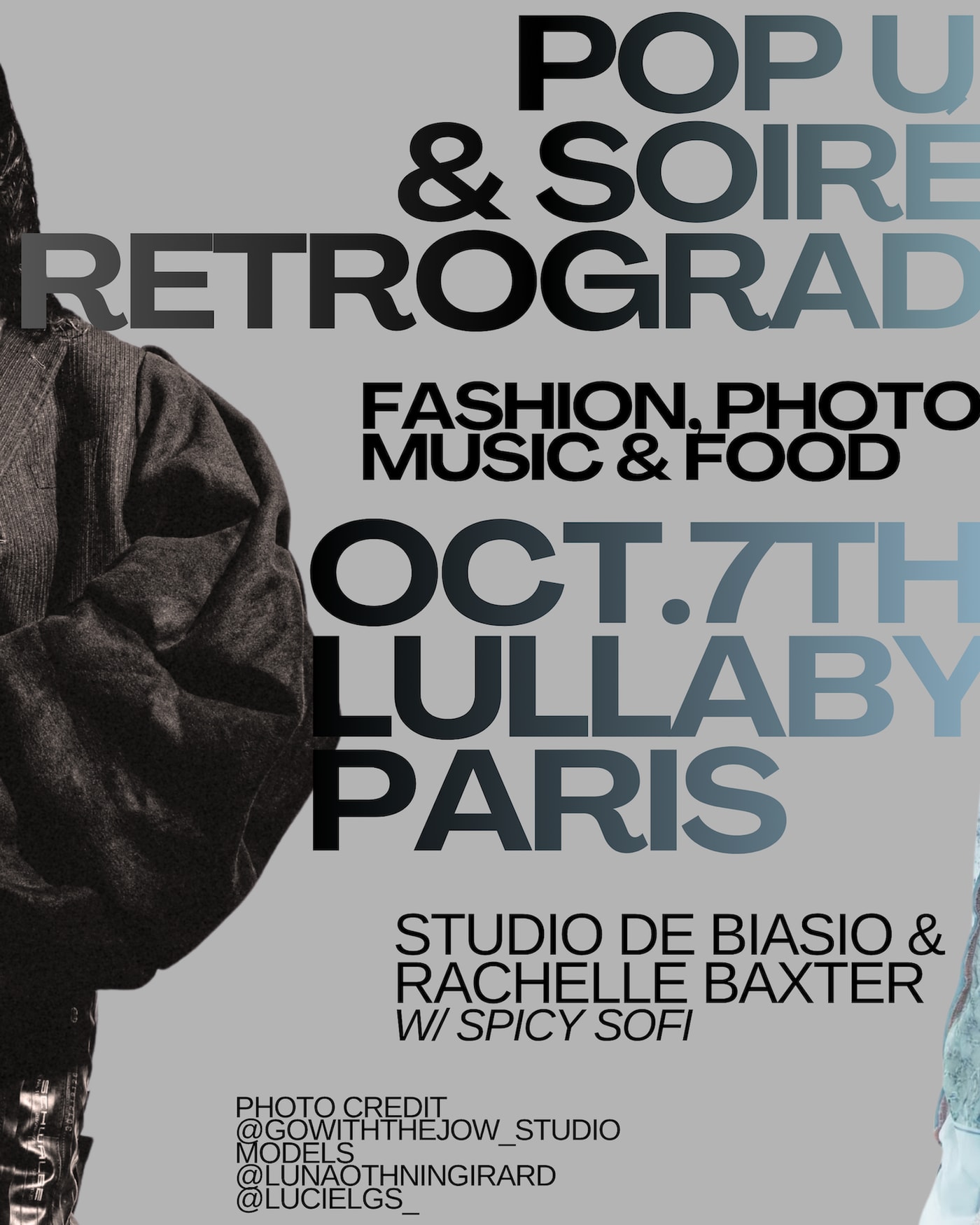 Affiche du concerto Fashion Week Closing — Retrograde Pop-Up, Le Lullaby Bar