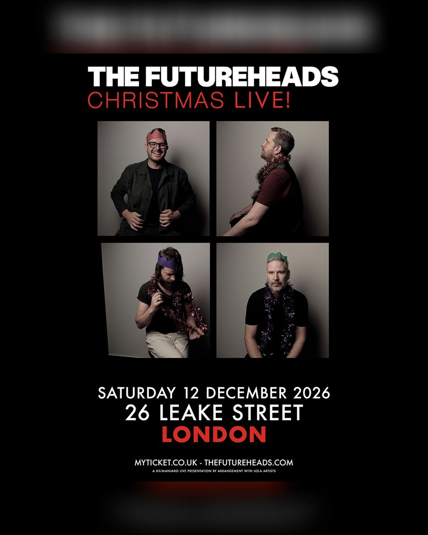Affiche du Konzert The Futureheads – Christmas Live!, 26 Leake Street