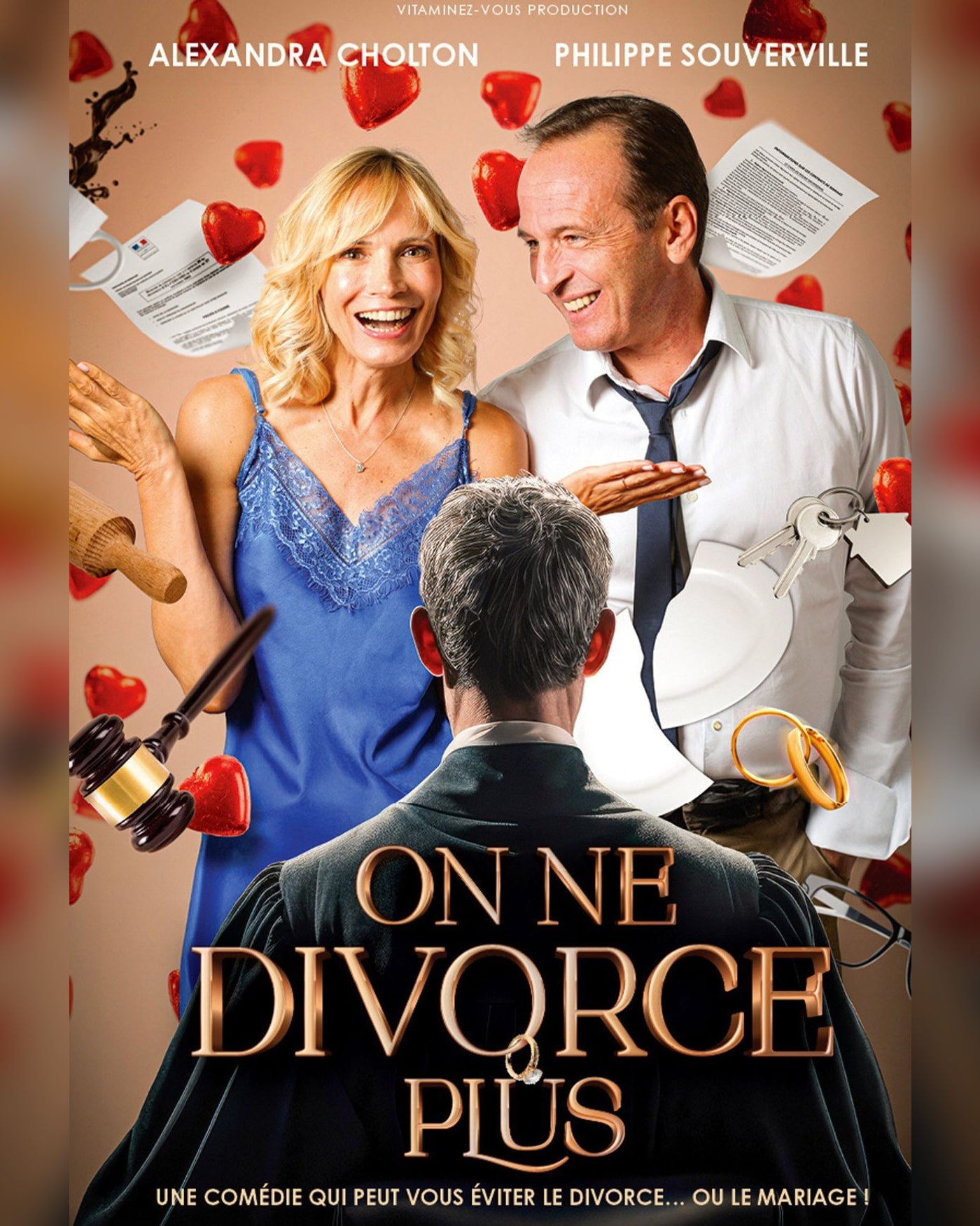 Cartel del espectáculo On ne divorce plus, Café Théâtre Le Citron Bleu
