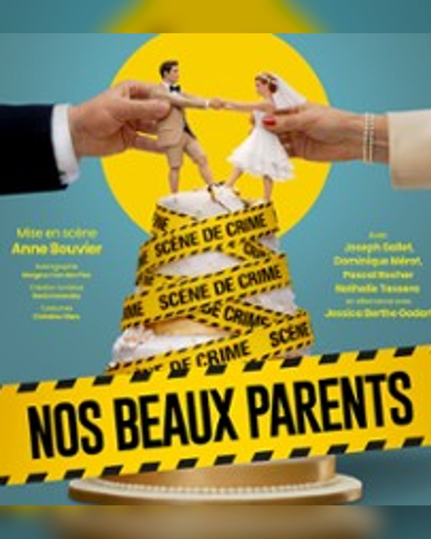 Cartel del espectáculo Nos beaux parents, Espace Maurice Bejart