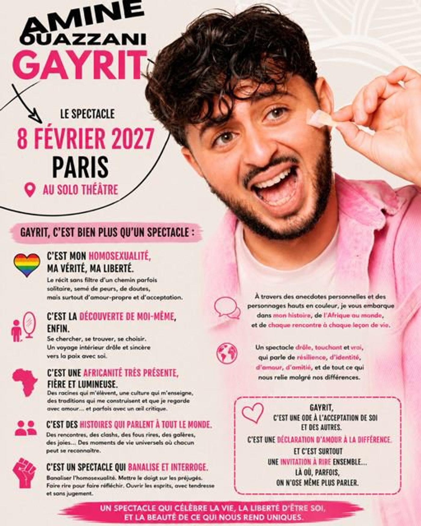 Cartel del espectáculo Amine Ouazzani dans Gayrit, Le Solo