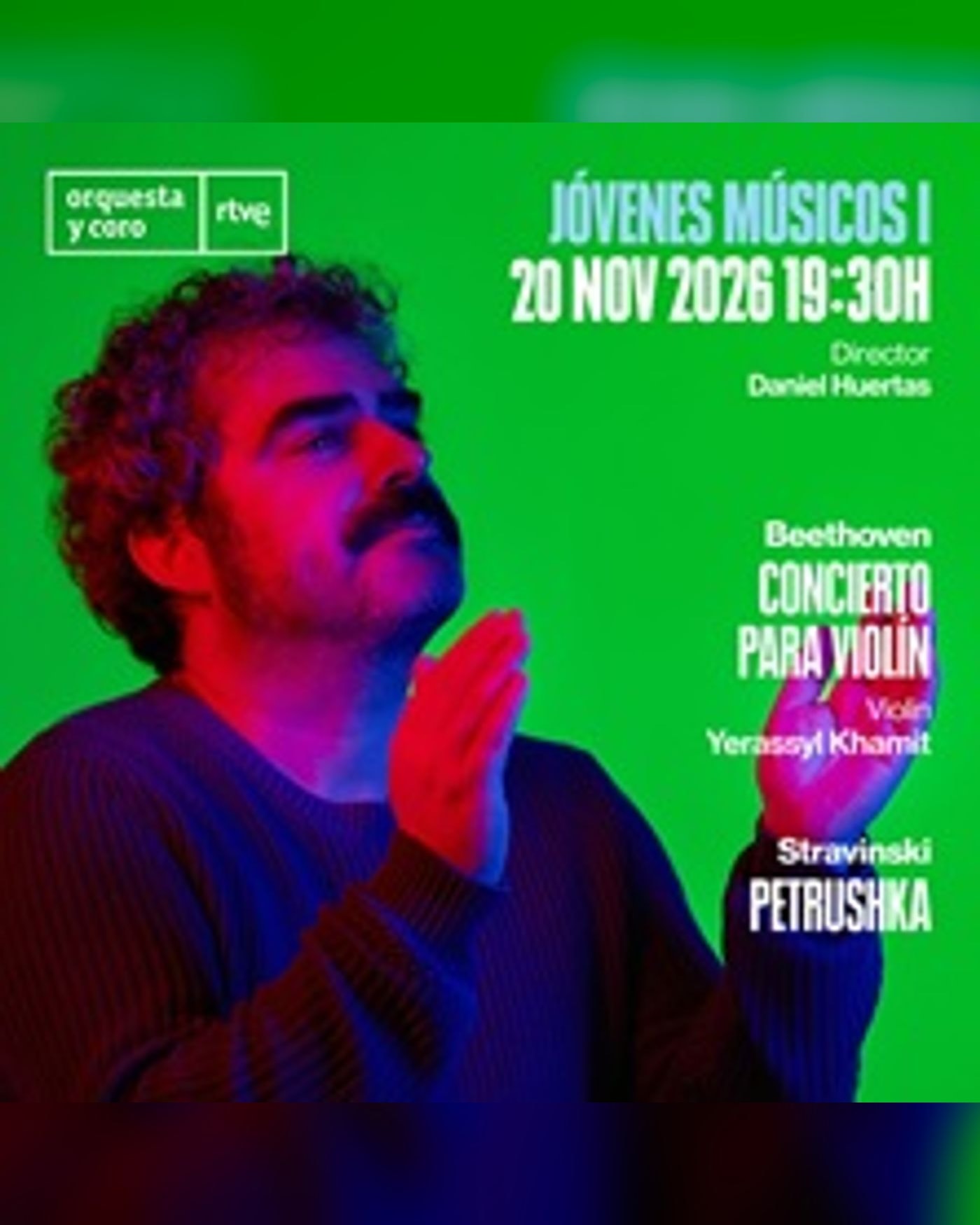 Cartel del concierto Jóvenes Músicos I, Teatro Monumental