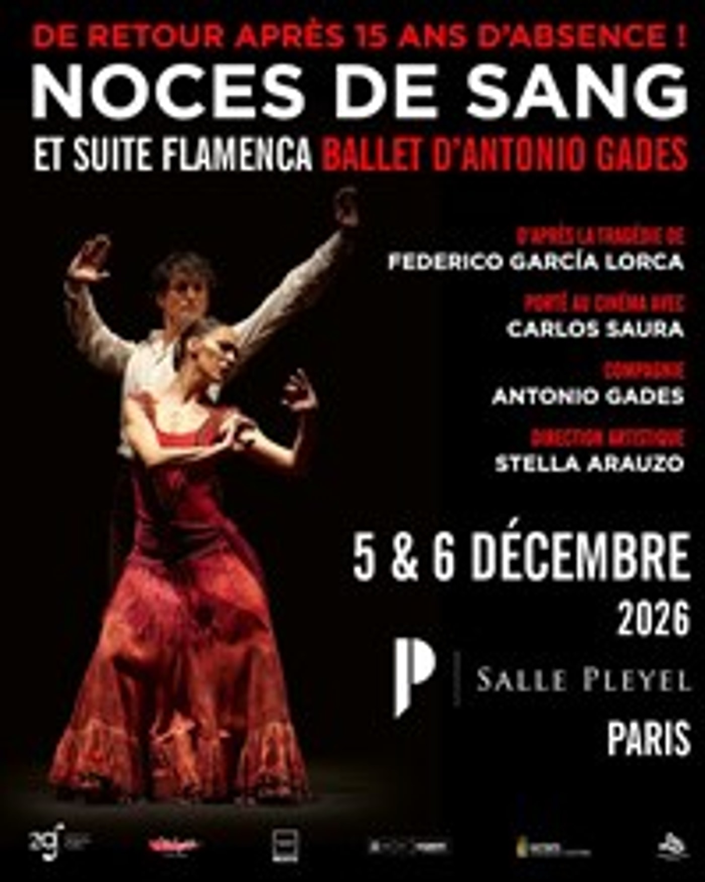 Poster for the show Noces de sang, Salle Pleyel
