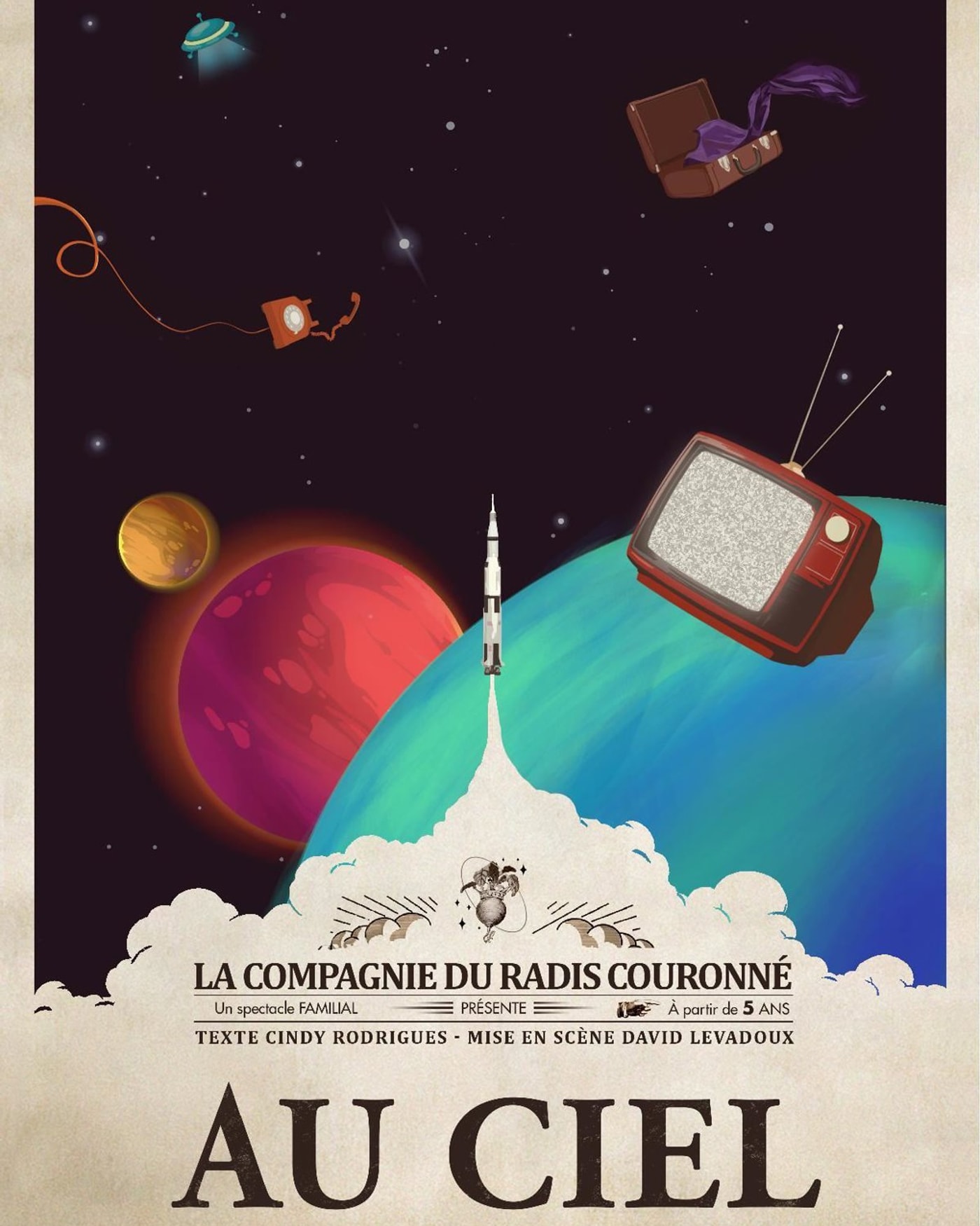 Cartel del espectáculo Au Ciel, Théâtre Roger Lafaille