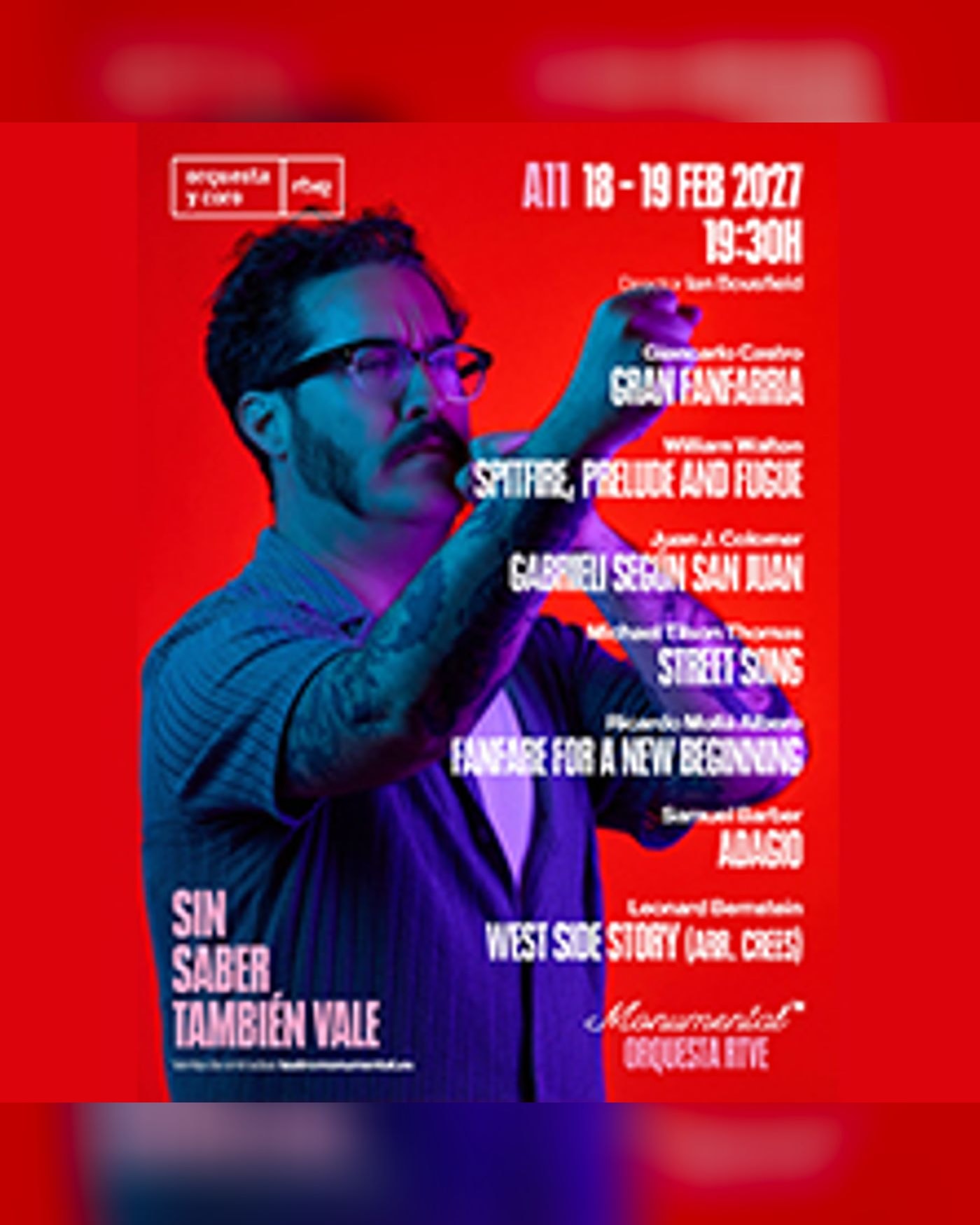 Affiche du Konzert Concierto sinfónico A/11 (Jueves), Teatro Monumental