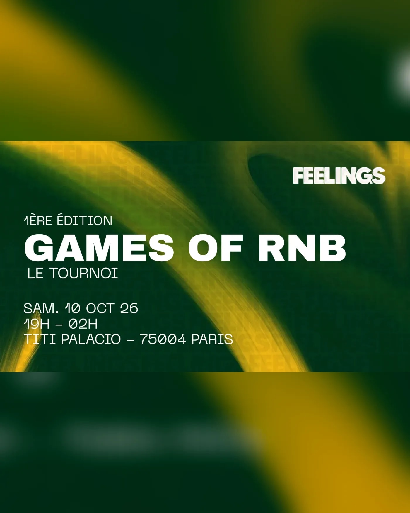 Affiche du Konzert Games of RnB by Feelings - Le tournoi, TiTi Palacio